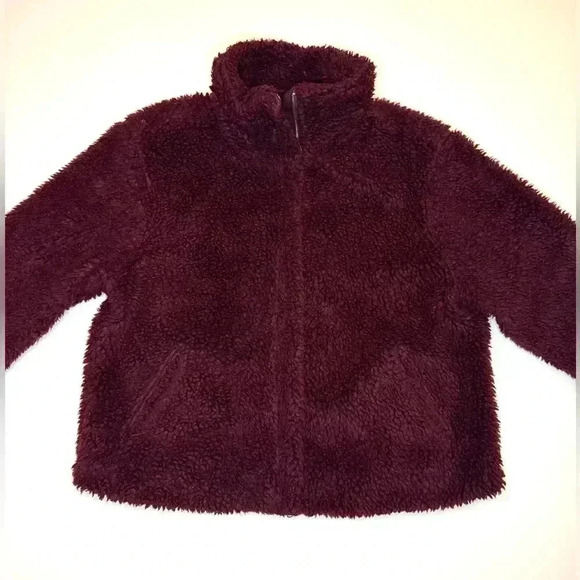 Pacsun Women’s Sherpa Teddy Zip- up Jacket Size- M/L - Picture 2 of 10